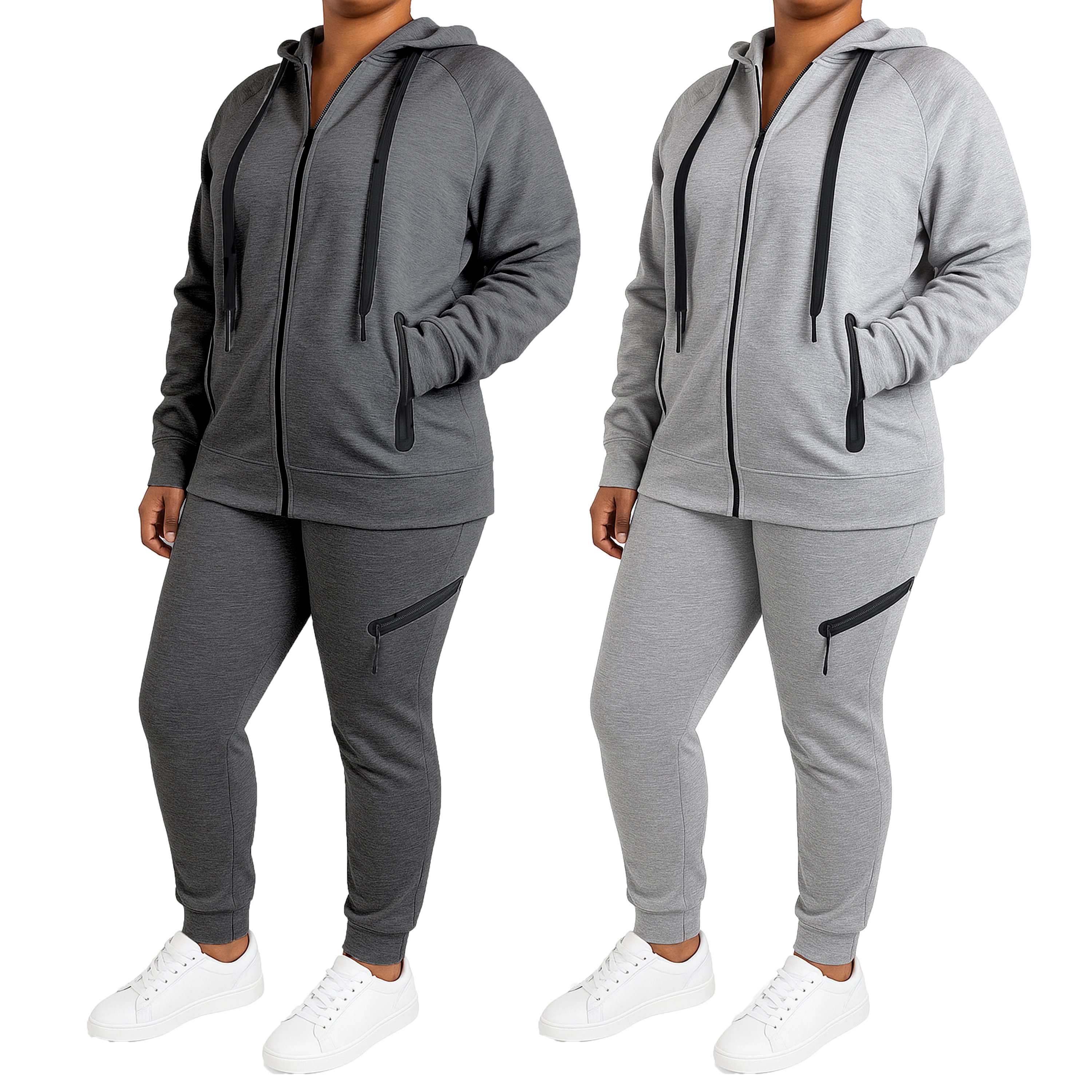 Women's Tech Fleece Hoodie & Jogger Set - Gallery 33