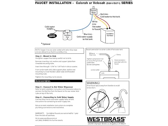 Westbrass D271HFP-26 Velosah 9" 1-Handle Hot Water Dispenser