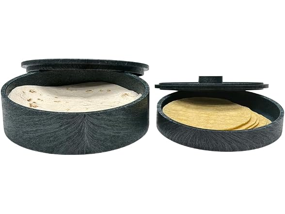 H.S Inc. CF0001CH 7” & 8” Corn and Flour Tortilla Server, Charcoal