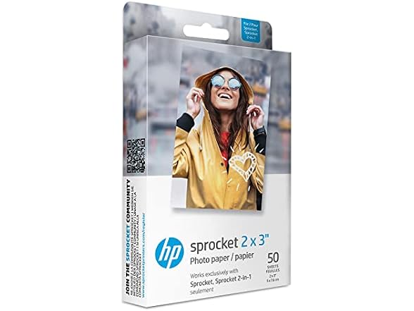 HP Sprocket 2x3" Premium Zink Sticky Back Photo Paper
