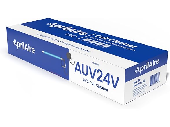 AprilAire AUV24V Residential Whole-House Ultraviolet Light UVC Chemical Free Coil Cleaner