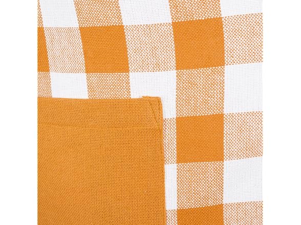 DII Unisex Buffalo Check Kitchen Collection Apron, Pumpkin