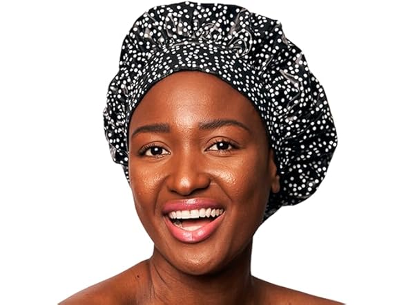 TIARA Luxury Shower Cap for Women Reusable Waterproof