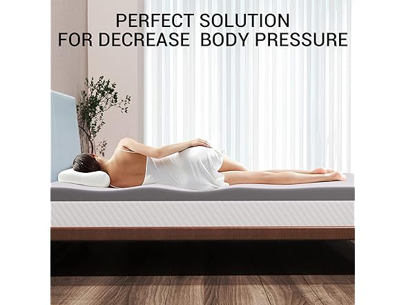 Maxzzz 3 Inch Memory Foam Mattress Topper, King