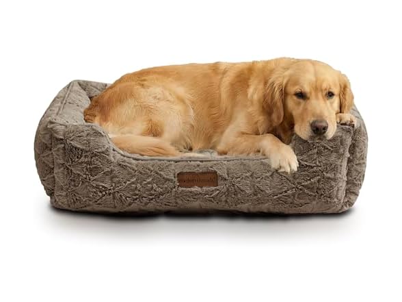 Modern Threads Ultra Soft Plush Pet Bed, Brown