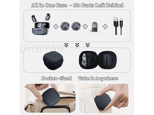 Wireless Lavalier Mic w/ Charging Case