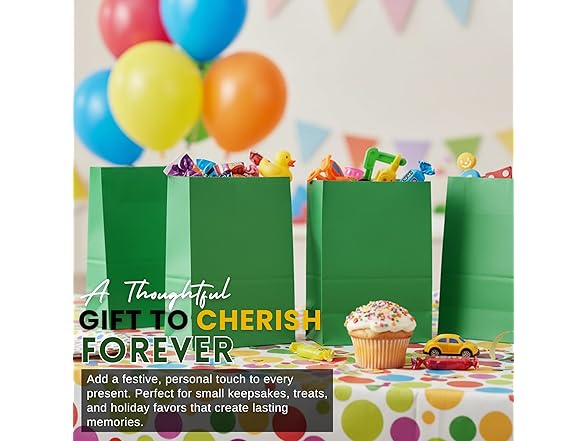 Green Paper Bags 4lb 25ct