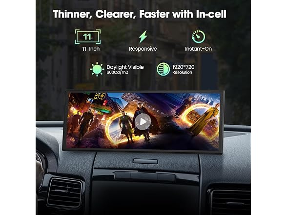 LAMTTO 11in Wireless CarPlay Screen