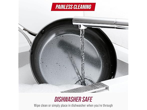 Blue Diamond 12" Nonstick Frying Pan with Lid, Pink