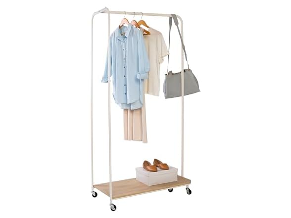 Honey-Can-Do Clothing Rack w/Shelf White