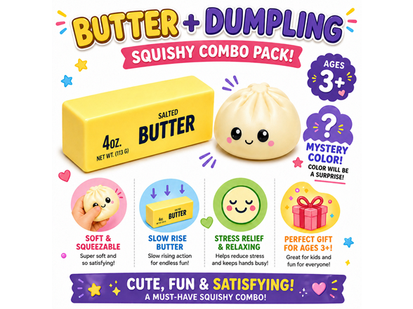 Squishy Dumpling + Butter Combo Pack