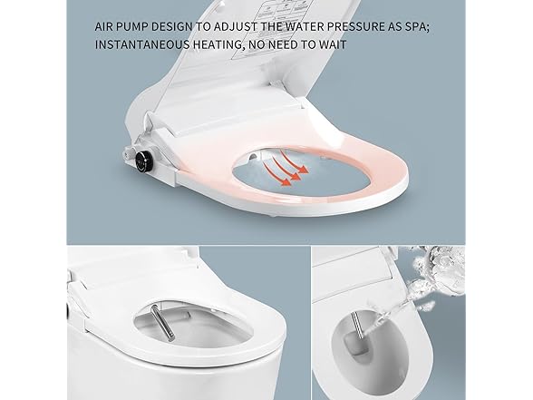 KAPOGO Bidet Toilet Seat Heated Bidet With Dryer