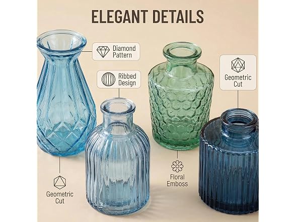 32 PCS Assorted Vintage Bud Vases
