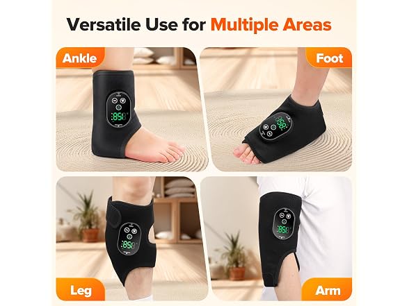WoloyHeatie Ankle Massagers, 2pk, Black
