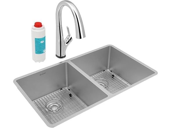 Elkay Crosstown 18 Gauge SS 31" Sink Kit w Filtered Faucet