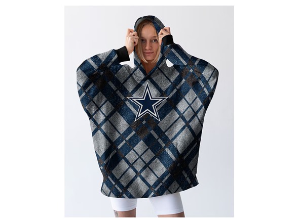 NFL Sherpa Flannel Hoodie Blanket - Choose Team