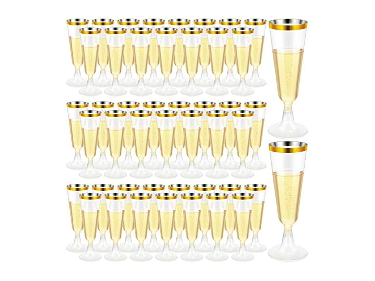 200 Pack Plastic Champagne Glasses