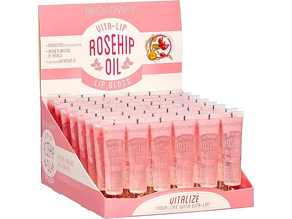 Ruby Kisses Vita-Lip Clear Gloss Rosehip Oil 6pk