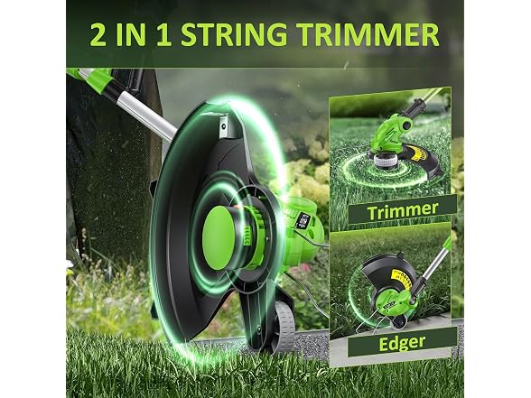 20V Electric String Trimmer, 2X 2.0Ah Battery