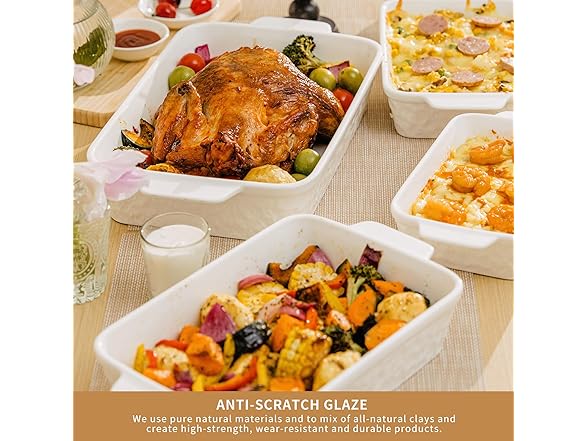 Dafuceramic Baking Dish Set of 4