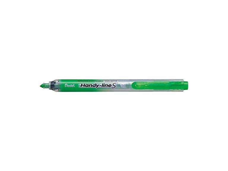 Pentel Highlighter, Retract, Refillable, Chisel Tip, Lite Green (SXS15-K)