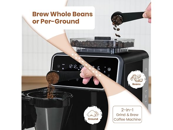 Gevi 10-Cup Drip Coffee + Burr Grinder
