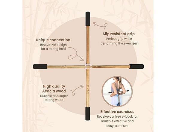 poptuu Acacia Wood Posture Corrector