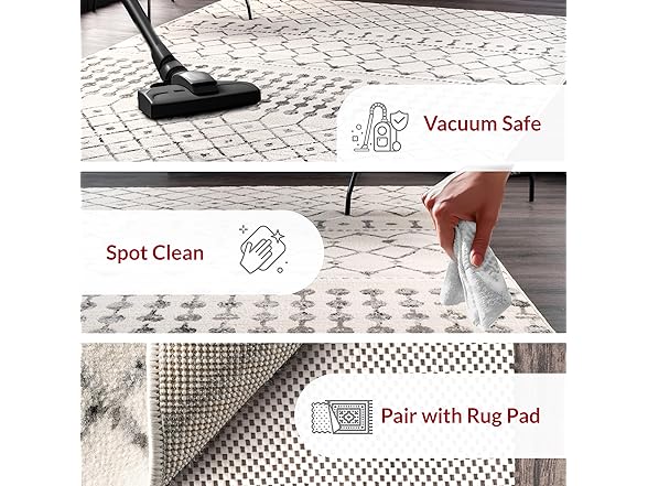 nuLOOM 5' x 8' Indoor Performance Area Rug