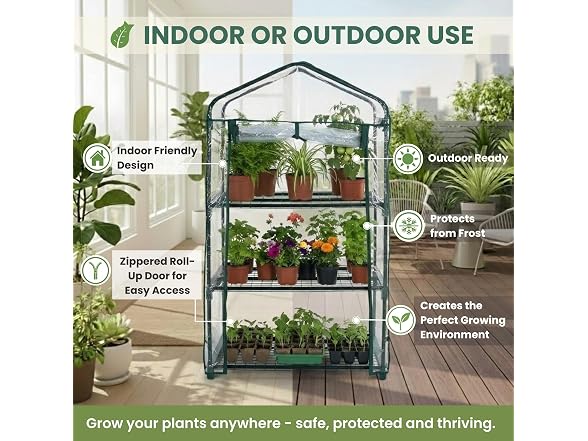 Pure Garden 3 Tier Mini Greenhouse