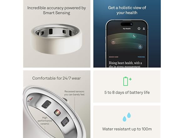 Oura Ring 4 Smart Ring - Ceramic (Refurbished)