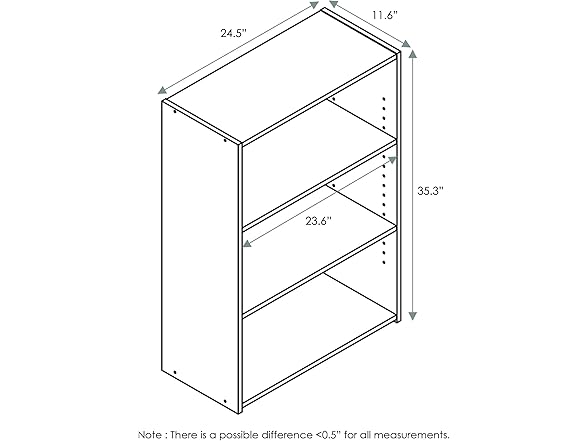 Furinno WRIGHT Book Shelf, White