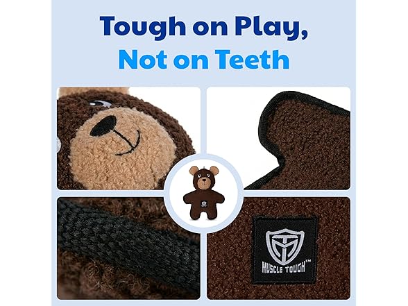 American Kennel Club Plush Dog Toy with Squeaker- Bear
