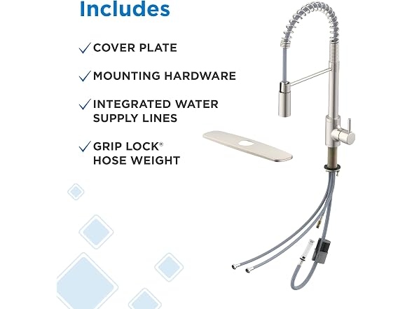 Gerber The Foodie Pre-Rinse Kitchen Faucet, Stainless