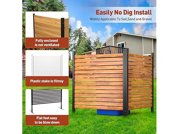 GREENER Privacy Screens 2PCS 38" W x 42" H Shutter Style