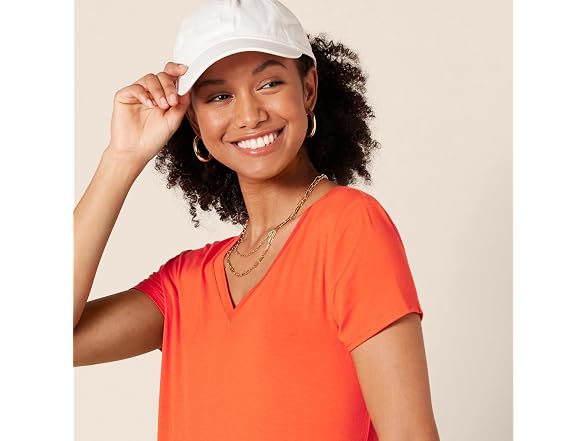 Amazon Essentials Women Jersey V-neck Short Dress