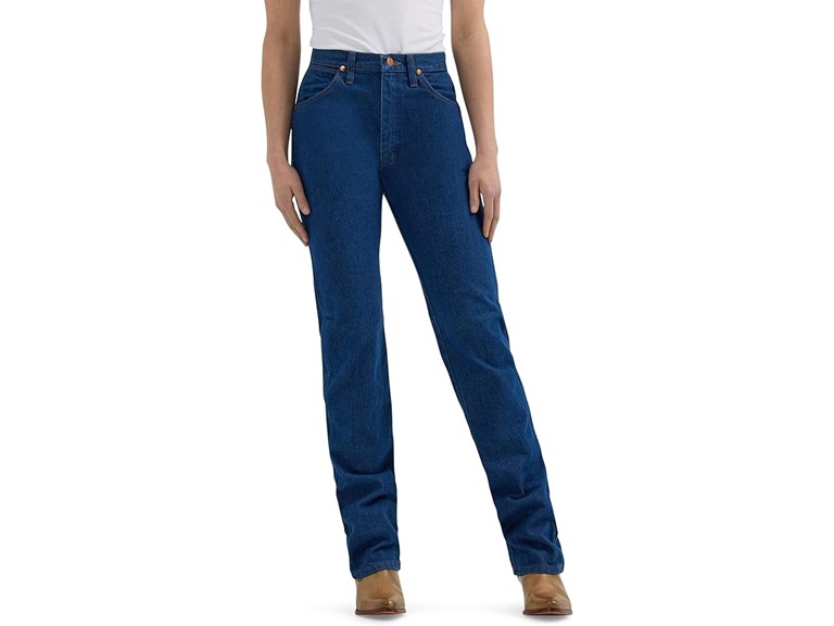 Wrangler Women's Cowboy Cut High Rise Slim Fit Tapered Leg Jeans, Prewash, 7 1 US