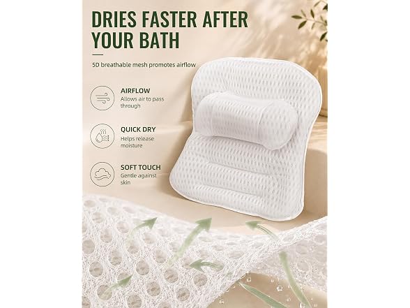 COREGROUND 3-Zone Bathtub Pillow