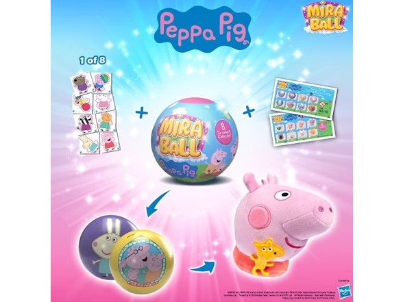 Miraball Surprise Plush - Peppa Pig 4PK