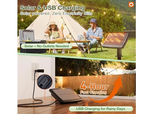 Hakol 54FT(48+6) Solar String Lights Outdoor - Gallery 4