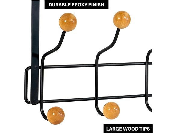LYNK PROFESSIONAL® HOME™ Over Door Hooks Rack - 8 Hook Over Door Hanger 