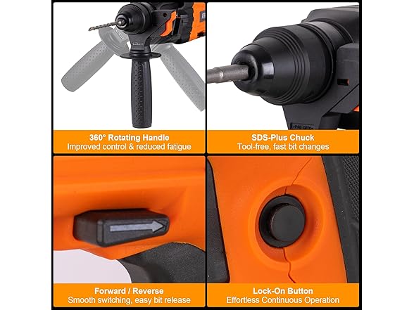 Athnevy FA0701 1 Inch SDS-Plus Rotary Hammer Drill
