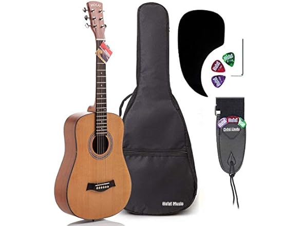Hola! Music LEFT Handed 36in Acoustic Guitar Bundle