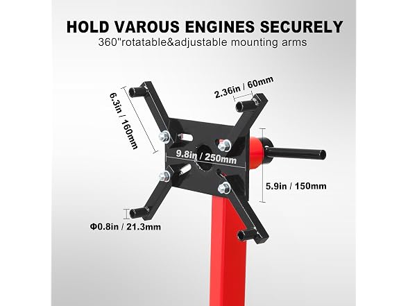 BIG RED BIG RED Steel Rotating Engine Motor Stan