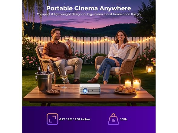 ELEPHAS Roku TV Smart Projector