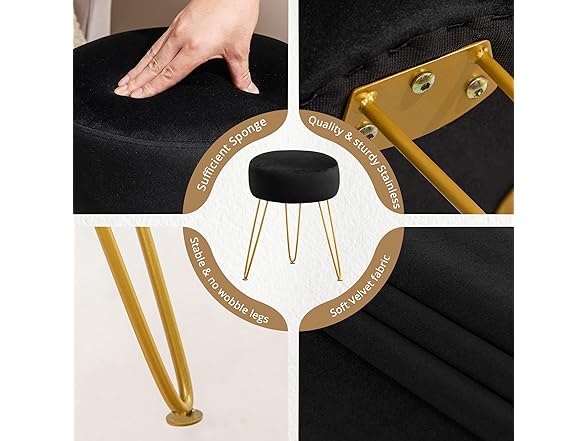 Round Ottoman Vanity Stools