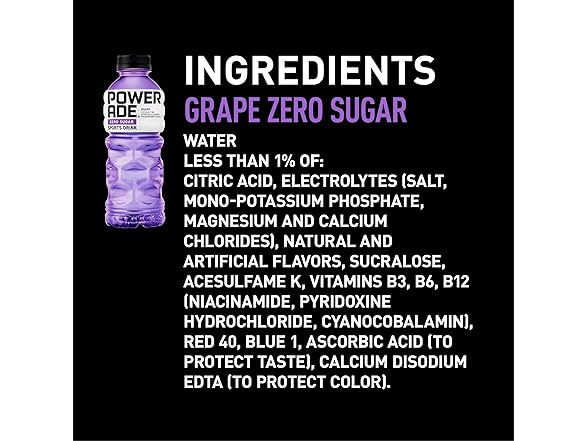 8PK POWERADE Electrolyte Enhanced Zero Sugar Grape