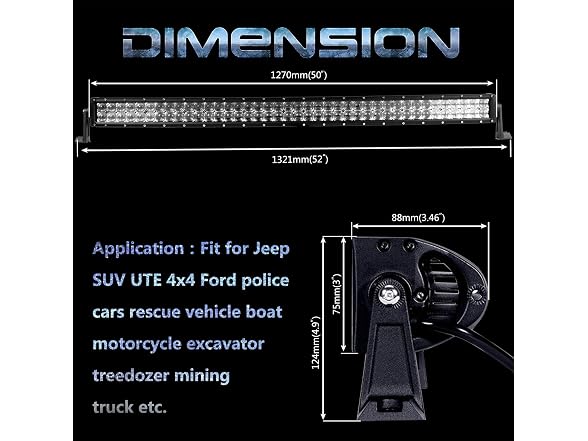 Autofeel 50" Led Light Bar 480