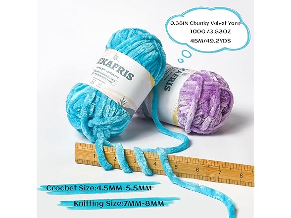 Sekafris Fuzzy Chunky Chenille Yarn for Crochet