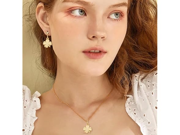 BENECREAT 28 PCS Gold Plated Four Leaf Clover Bra
