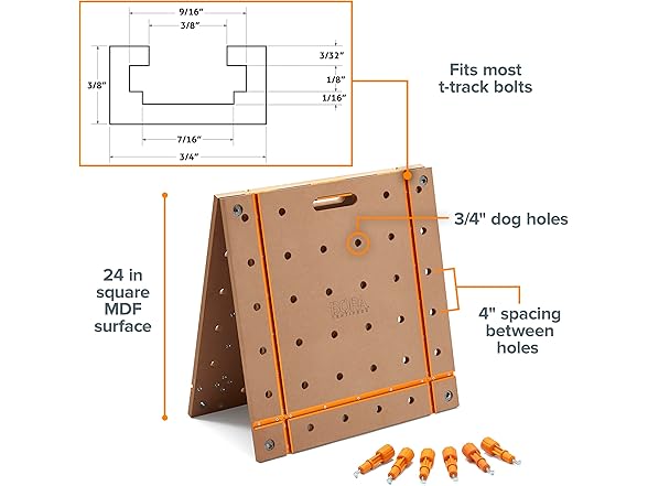 BORA CK24T 24"x48" Centipede T-Track Table
